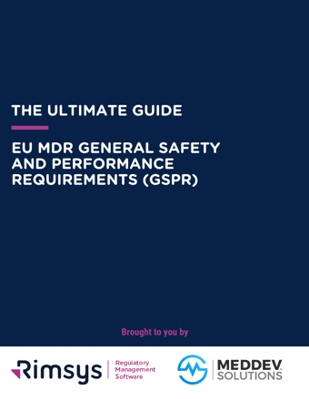 Ultimate Guide EU MDR GSPR - Cover Page